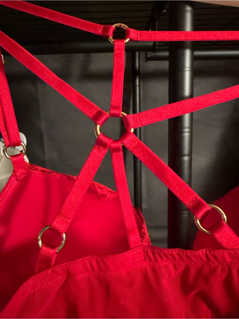 Victoria Secret Red Lace Strappy Push-Up Bra - Women Intimates - Picture 7 of 8